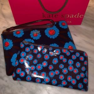 NEW Floral KATE SPADE Wristlet + Wallet; 2 in 1